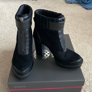 COPY - Vince Camaro Black heeled lug sole ankle boots size 7 - new never worn